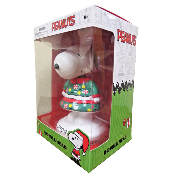 Peanuts Snoopy Bobble Head Ugly Sweater Christmas NEW NIB Bobblehead - Picture 4 of 5